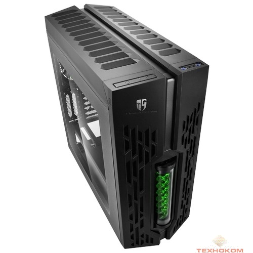 Deepcool GENOME II BK-GN ATX, Black, Green LED, Вод. охлаждение Captain 360, Window, без БП