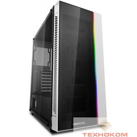 Deepcool MATREXX 55 ADD-RGB WH ATX, White, RGB strip, Стекл. фронтальная и боковая панели, Без БП