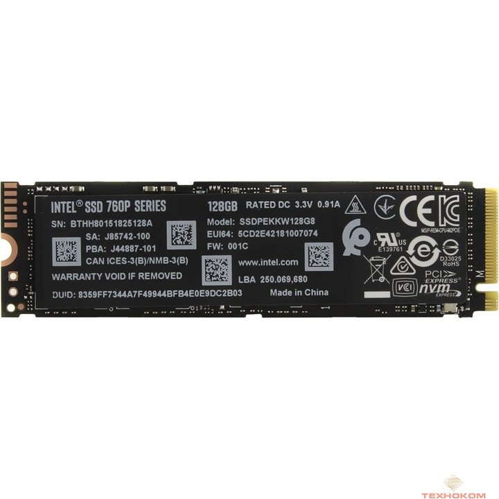 Intel SSD 128Gb M.2 760P Series SSDPEKKW128G8XT