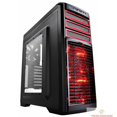 Deepcool KENDOMEN RD, ATX, Black-Red, Window, без БП