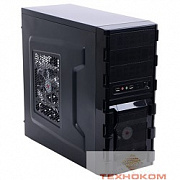 3Cott 1811 ATX w/o PSU, окно USB 3.0( с доп.коннектором USB 2.0), 2х 12см LED новые красные вент-ры, Black