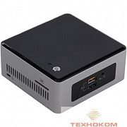 Intel NUC BOXNUC5PPYH, Pentium N3700, 2.40 GHz, 1 х DDR3L SODIMM 1.35V(up to 1600MHz/8Gb), Intel® HD Graphics (VGA + HDMI), 4xUSB3.0, 1x2.5HDD, GBL, WiFi+BT, SDXC card slot, Silver/Black