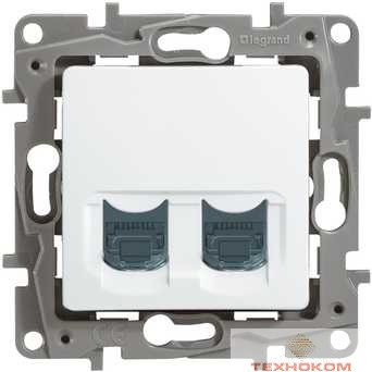 Legrand 672254 Двойная розетка RJ45 - категория 6 - UTP - Etika - белый