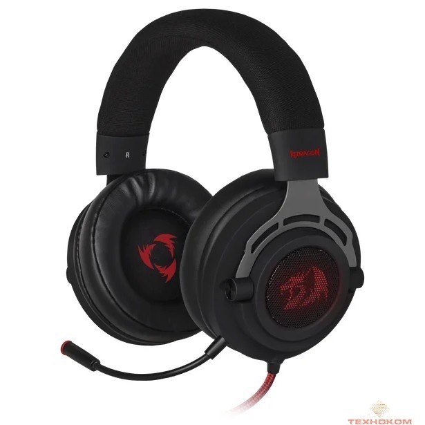 Defender Aspis черный+красный, провод 2 м