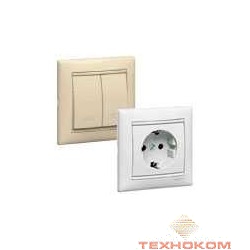 Legrand 774305 Выключатель Valena двухклавишный 10 AX(слоновая кость)