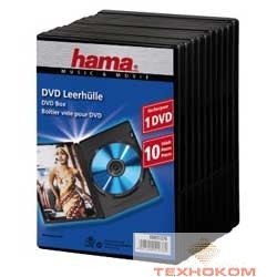 HAMA Коробка Hama H-51276 Jewel Case для DVD 10 шт. пластик черный