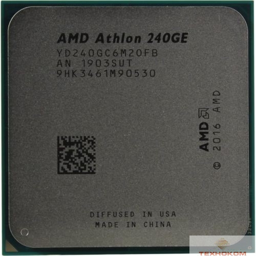 CPU AMD Athlon 240GE AM4 {3.5 GHz/2core/1+4Mb/SVGA RADEON Vega 3/35W/Socket AM4}  (BOX)