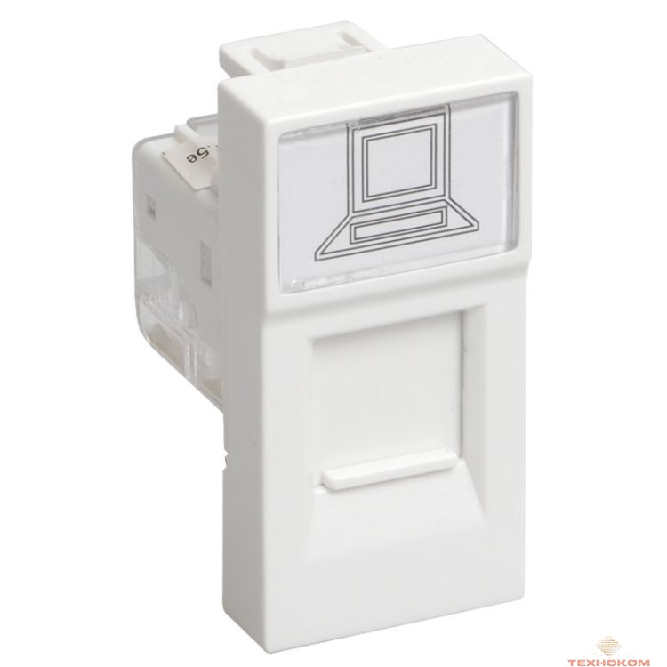 Iek (CKK-40D-RI1-K01 ) РКИ-10-00-П Розетка информационная RJ-45 UTP кат.5e (на 1 модуль) ПРАЙМЕР белая
