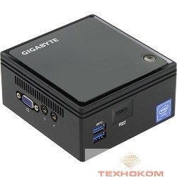 Gigabyte BRIX GB-BACE-3160, Celeron J3160, 1 DDR3L SO-DIMM 0Gb, 2.5"HDD 0Gb, Wi-Fi, Bluetooth, GLAN, HDMI + D-SUB, USB3.0, NO OS, Black