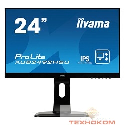 IIYAMA 23.8" XUB2492HSU-B1(A) черный {IPS 1920х1080 5ms 16:9 250cd 178°/V178° 1000:1 5М:1 16,7M Color D-Sub HDMI DP}