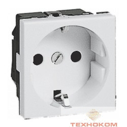 Legrand 077210 РОЗЕТКА 2К+3 С ВИНТОВЫМИ ЗАЖИМАМИ - ПРОГРАММА MOSAIC - НЕМЕЦКИЙ СТАНДАРТ - БЕЗ ШТОРОК - 2 МОДУЛЯ