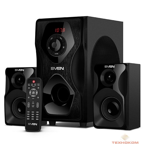 SVEN AC MS-2055, черный (55Вт, FM-тюнер, USB/SD, дисплей, ПДУ, Bluetooth)
