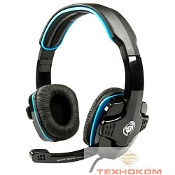 Гарнитура HGK-15 Dialog компьютерная, игровая {с регулятором громкости} черно-синяя