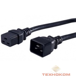 Hyperline PWC-IEC19-IEC20-1.8-BK Кабель питания IEC 320 C19 - IEC 320 C20 (3x1.5), 1.8 м