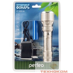 Perfeo Светодиодный фонарь LT-033-A, 250LM, CREE XPE, аккумулятор 18650, 3 режима
