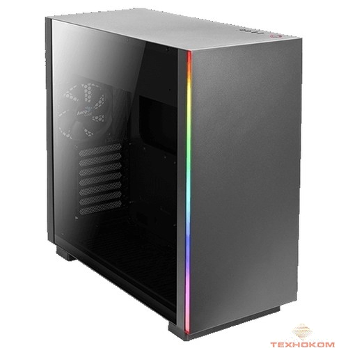 Middle Towerr Aerocool "GLO Black" , ATX, без Б/п, USB 3.0 [50274]