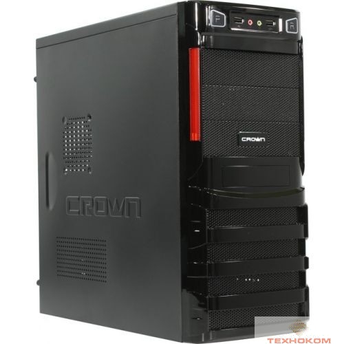 CROWN Корпус Miditower CMC-SM162 black АТХ (CM-PS450W smart) USB2.0