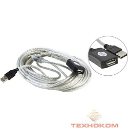 Aopen Кабель-адаптер USB2.0-repeater, удлинительный активный Af> 10м (ACU823-10M) [6938510851321]