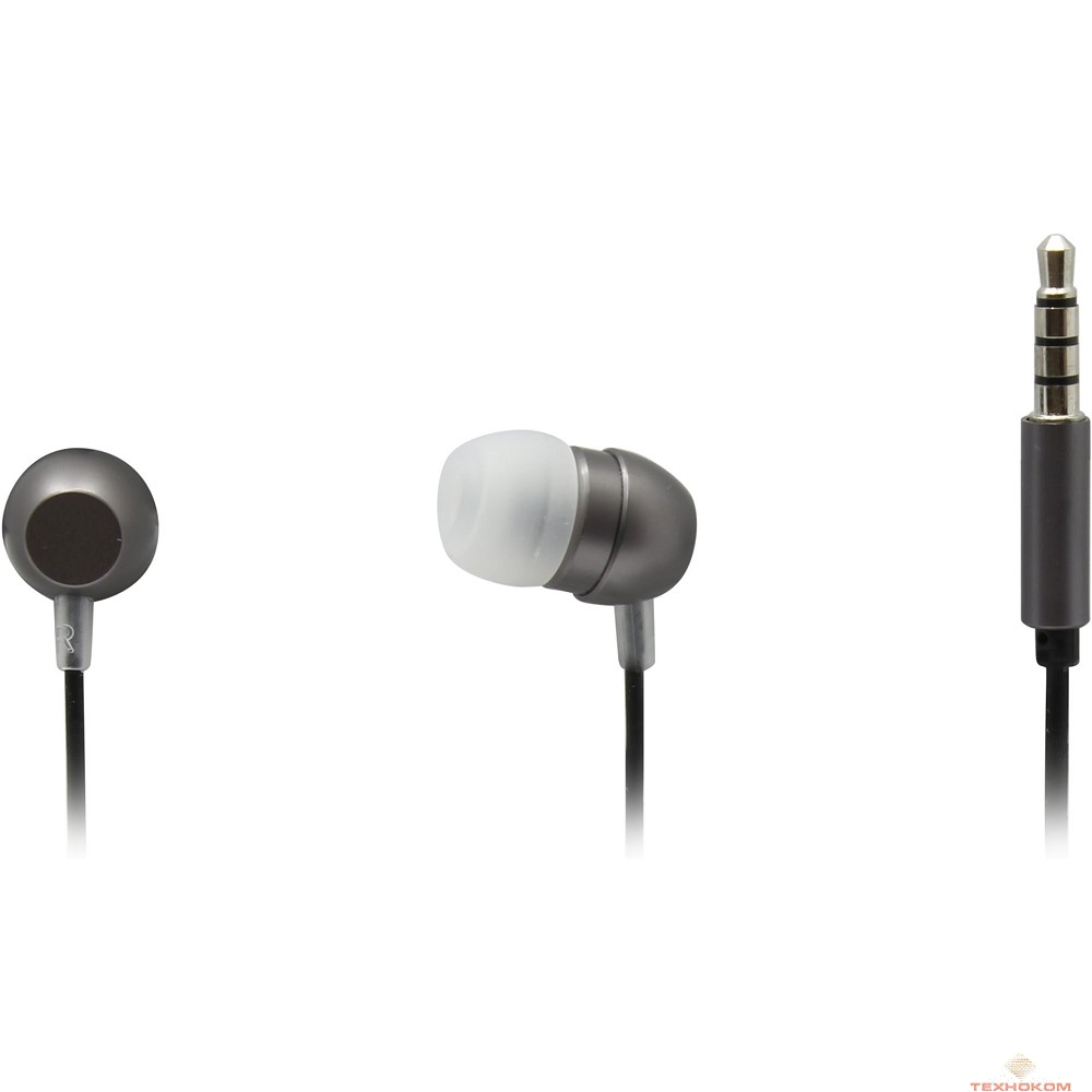 Гарнитура ES-F57 GREY Dialog с кнопкой ответа для мобильных устройств, серая, металл