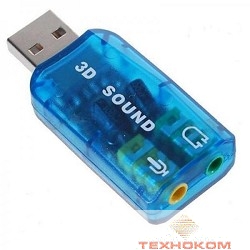 C-media ASIA USB 6C V Звуковая карта USB TRUA3D (C-Media CM108) 2.0 channel out 44-48KHz (5.1 virtual channel) RTL