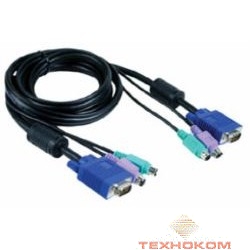 D-Link DKVM-CB5/B1A Кабель KVM для подключения клавиатуры, мыши и монитора, длина 4,5 м
