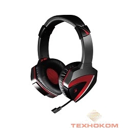 A4 Bloody G500+V5+B-072  комплект уши +мышь + коврик (черный-красный)  [V5G5PB72]