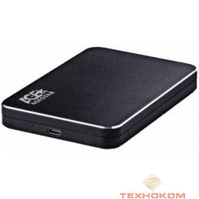 AgeStar 3UB2A18C (BLACK) USB 3.0 Внешний корпус 2.5" SATA, алюминий+пластик, черный, кабель USB3.0 A-type-С