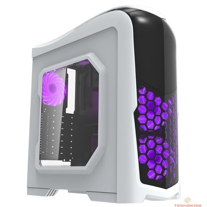 GameMax [G539-RGB W]Корпус GameMax G539-RGB W (белый) blue led (без БП)