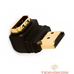 5bites HA1005 Переходник HDMI M / HDMI F 90°, зол.разъемы, Г-образный
