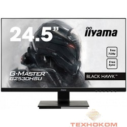 IIYAMA 24.5" G2530HSU-B1 черный {TN LED 1920x1080 1ms 75Гц 16:9 250cd 170гр/160гр D-Sub HDMI DisplayPort}