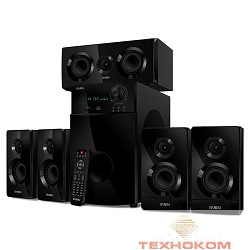 SVEN HT-210 черный { 75 (5 ? 15) Вт, дерево (MDF),198 ? 345 ? 300 , 12,4 кг, ~220 В, 50 Гц }