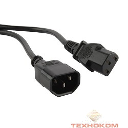 Hyperline PWC-IEC13-IEC14-5.0-BK Кабель питания монитор-компьютер IEC 320 C13 - IEC 320 C14 (3x0.75) 5м