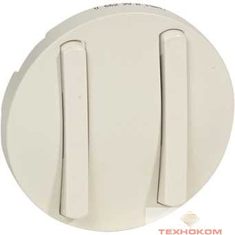 Legrand 066299 Лицевая панель - Программа Celiane - двухклавишный выключатель 1-полюсный / переключатель Кат. № 0 670 01/02/31/32 с тонкими клавишами - слоновая кость