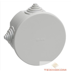 Iek UKO11-075-040-000-K41-44 Коробка КМ41237 распаячная для о/п  d  75х40 мм IP44 (RAL7035, 4 гермоввода)