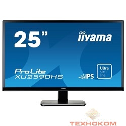 IIYAMA 25" XU2590HS-B1 черный {AH-IPS LED 1920x1080 5ms 16:9 1000:1 250cd 160гр/160гр D-Sub DVI HDMI}