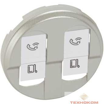 Legrand 068552 Лицевая панель - Программа Celiane - розетки RJ 45 Кат. № 2х0 673 44/45 - титан