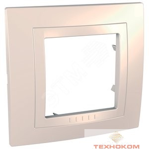 Schneider-electric MGU2.002.25 UNICA РАМКА с декоративным элементом, 1-постовая, БЕЖЕВЫЙ