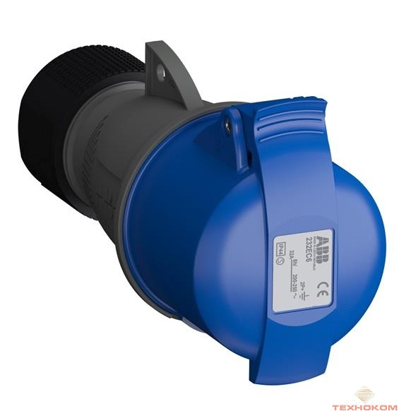 ABB 2CMA102031R1000 Розетка кабельная Easy&Safe 232EC6,32А,2P+E,IP44,6ч