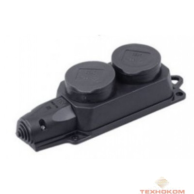 Iek PKR62-016-2-K02 РБ32-1-0м Розетка (колодка) двухместная с защитными крышками ОМЕГА IP44