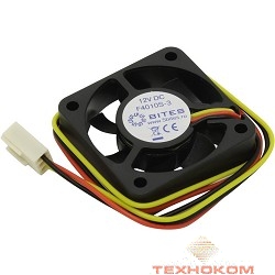 5bites F4010S-3 Вентилятор  40 x 40 x 10мм, подшипник скольжения, 5500RPM, 22dBa, 3 pin