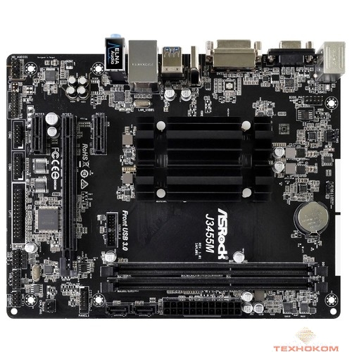 ASRock J3455M (/M/ASRK) RTL {mATX Intel Quad-Core J3455 (2*DDR3L(1600),PCI-Ex16,GLan,2*SATA 6G,7.1CH,2*USB 3.0,D-Sub/DVI/HDMI)}