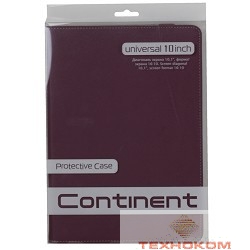Чехол Continent UTH-102 VT { универсальный для устройств с матрицей до 10,1'',Эко кожа/Пластик, фиолетовый}