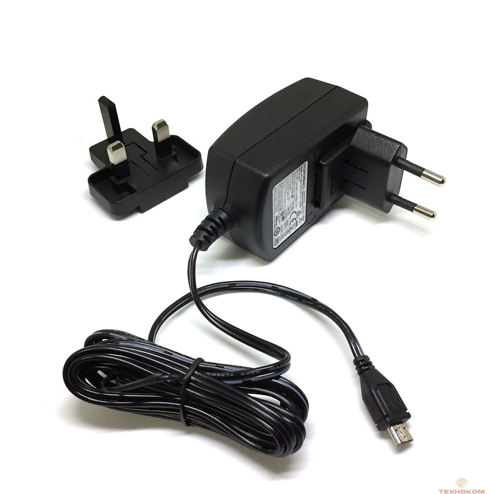 Официальный (оригинальный) адаптер блок питания для Raspberry Pi 5.1В / 2.5А с кабелем micro USB 1.5 м, черный, T6143DV (123-5272 / 43765)