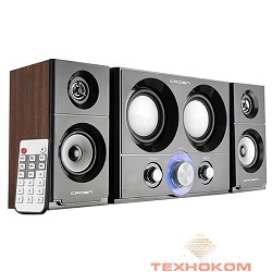 Акустическая система 2.1 CROWN CMS-3800 (16W+10W*2 (RMS)=36W; приёмник FM; картридер; интерфейс USB; IR пульт)