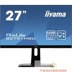 IIYAMA 27" B2791HSU-B1 черный {TN LED 1920x1080 1ms 16:9 300cd 170гр/160гр HDMI D-Sub DisplayPort}