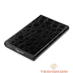 Gembird EE2-U3S-70L Внешний корпус 2.5" , черный, USB 3.0, SATA, металл+кожзам, блистер
