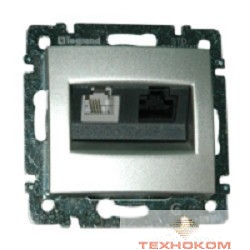 Legrand 770080 Розетка двойная Valena RJ11 и RJ45 (белая)