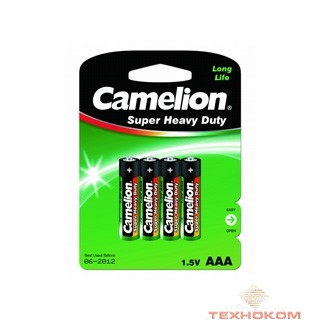 Camelion  R 03 BL-4 (R03P-BP4G, батарейка,1.5В)