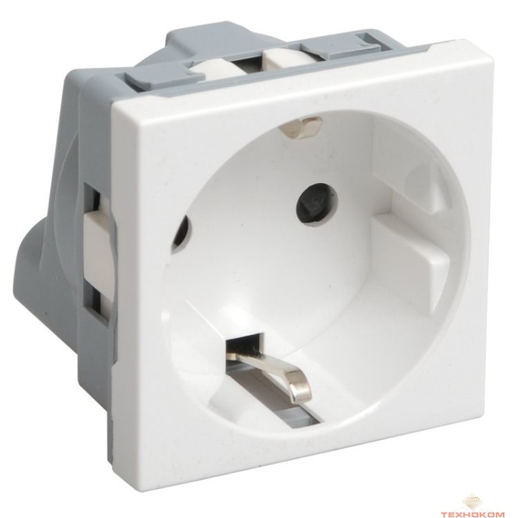 Iek (CKK-40D-RSZB2-K01-K) РКС-20-30-П-К Розетка с з/к 2к (на 2 модуля) ПРАЙМЕР белая