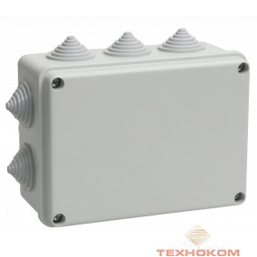 Iek UKO10-150-110-070-K41-55 Коробка КМ41242 распаячная для о/п 150х110х70 мм IP55 (RAL7035, 10 гермовводов)